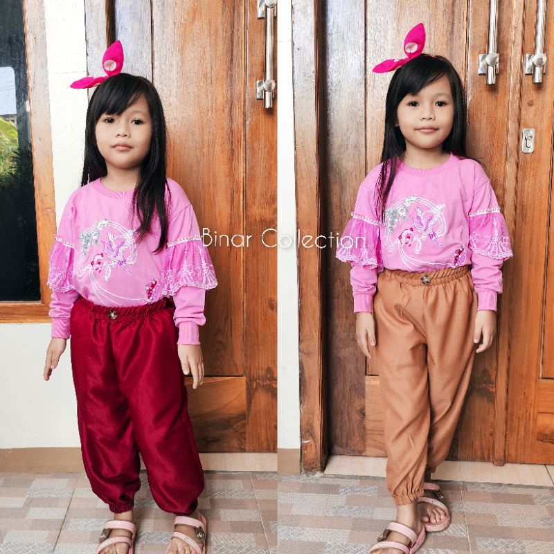 MAC 04- Celana Panjang balon joger anak lucu 2-7 tahun / balita batita / PAUD / TK jogger selutut