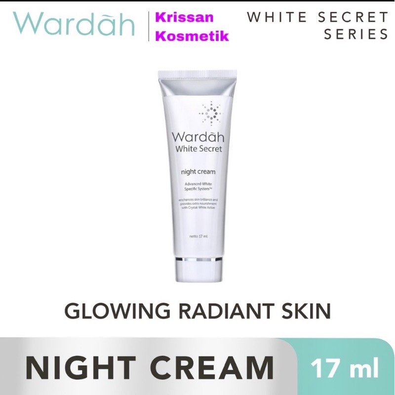 Wardah White Secret Night Cream 17 ml, SkinCare Original BPOM