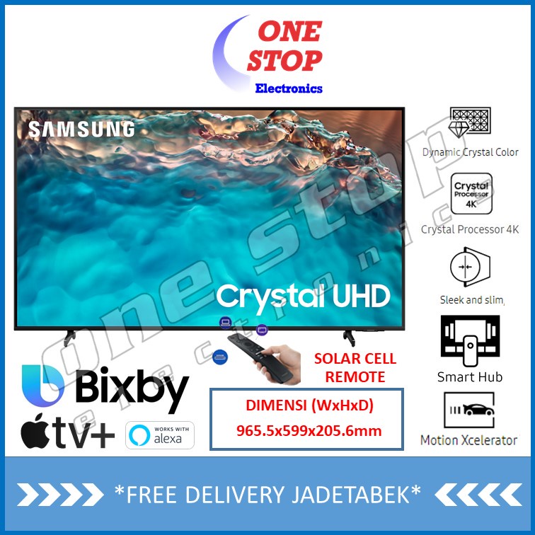 SAMSUNG 43BU8000 CRYSTAL 4K UHD SMART TV 43 Inch UA43BU8000KXXD