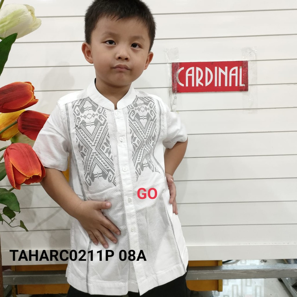 gos PD CARDINAL KIDS KEMEJA KOKO Anak Baju Muslim Lengan Pendek Atasan Cardinal Taqwa Anak Laki Laki