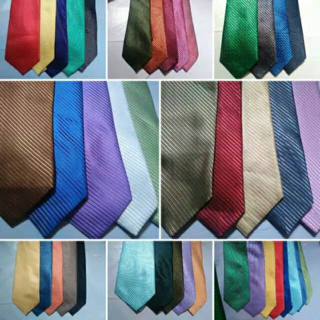 Dasi pria motif salur 3 inchi/medium banyak warna