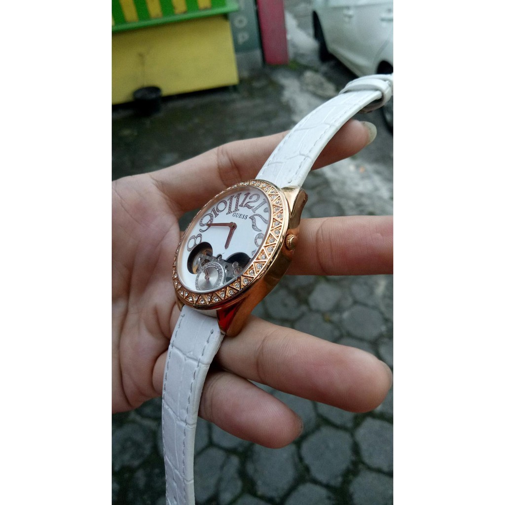 HOT jam tangan GUESS Automatic quartz Transparan