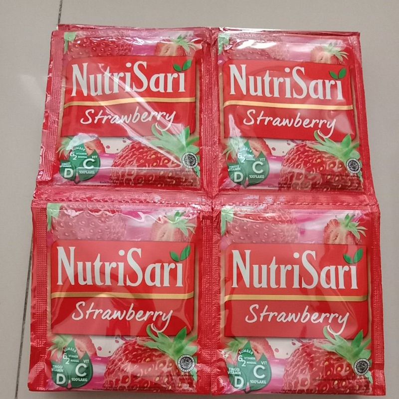 

Nutrisari strawberry 1 renceng isi 10