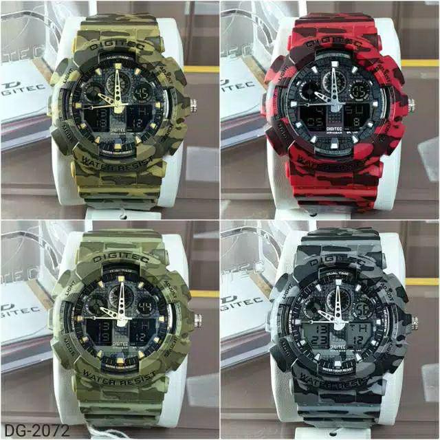 Jam Tangan DIGITEC PRIA ARMY LORENG DG 2072 Original Anti Air