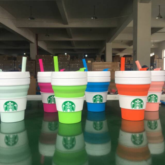 Foldable cup starbucks / tumbler lipat starbucks Gelas lipat