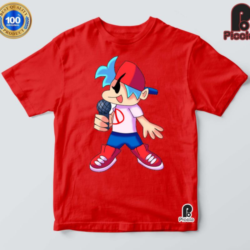 BAJU KAOS ANAK GAMES FNF KARKTER BOY FRIEND BAHAN DISTRO