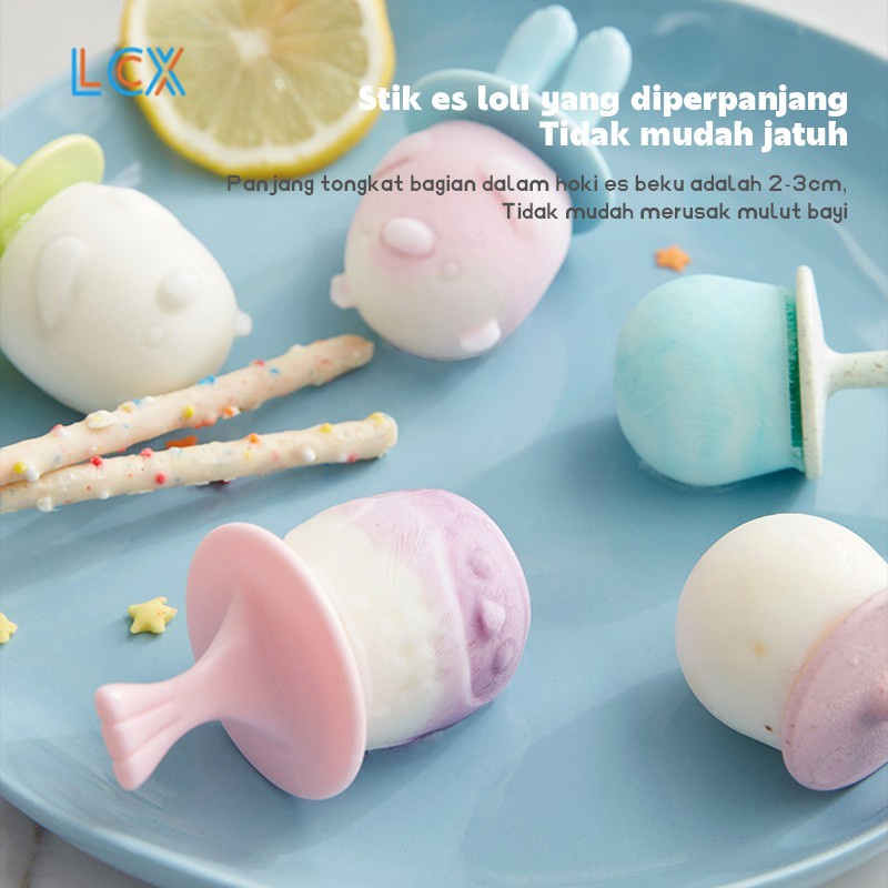 LCX Cetakan Es Krim / Es Loli / Agar-agar + Stick - isi 8 Persegi Sudah Bubblewrap VS-37