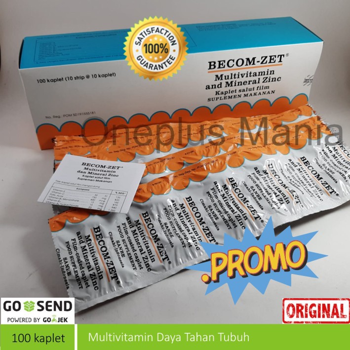 BECOM ZET MULTIVITAMIN DAYA TAHAN TUBUH (HARGA PERBOX)