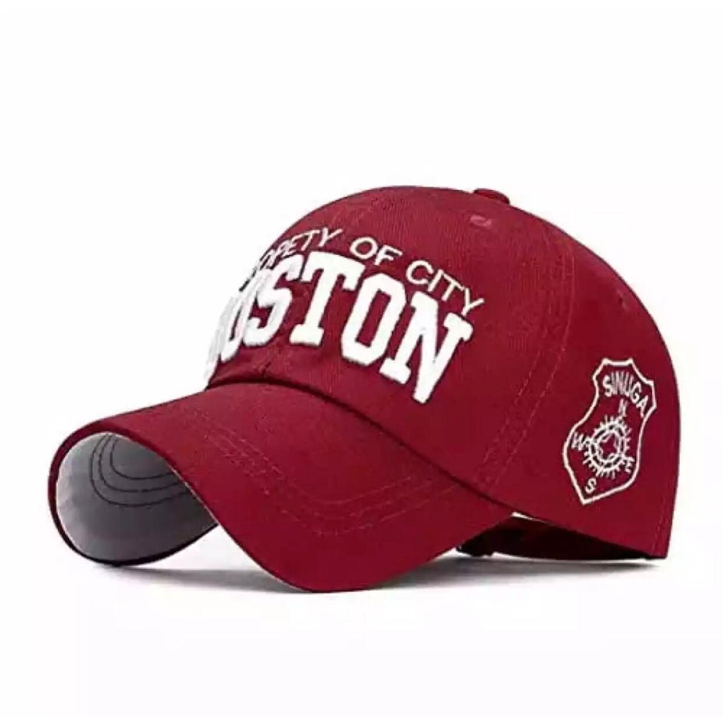 Topi Pria Dewasa Baseball Boston BORDIR/Topi distro Terbaru Kekinian/RealPict