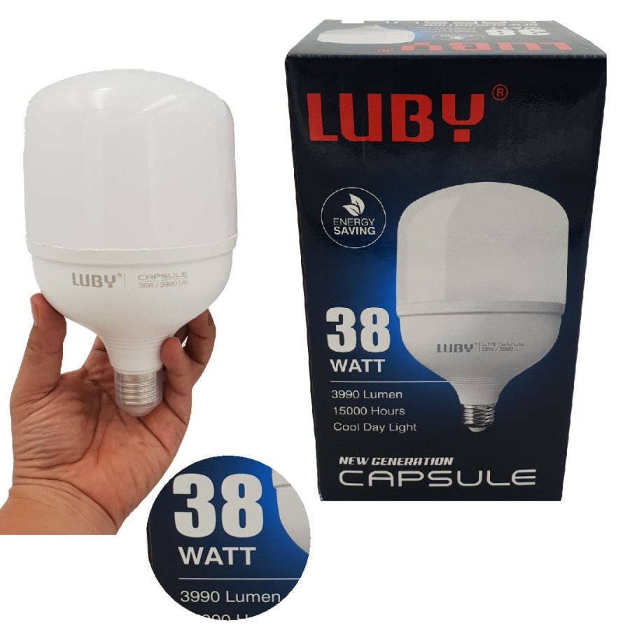 Lampu LED Luby Capsule 38 Watt 38W Cahaya Putih