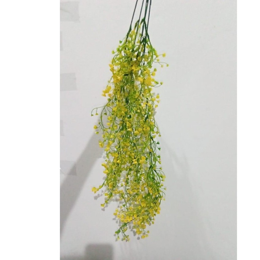 BUNGA PLASTIK ANGGREK GANTUNG OSEAR ARTIFICIAL P3160-KUNING