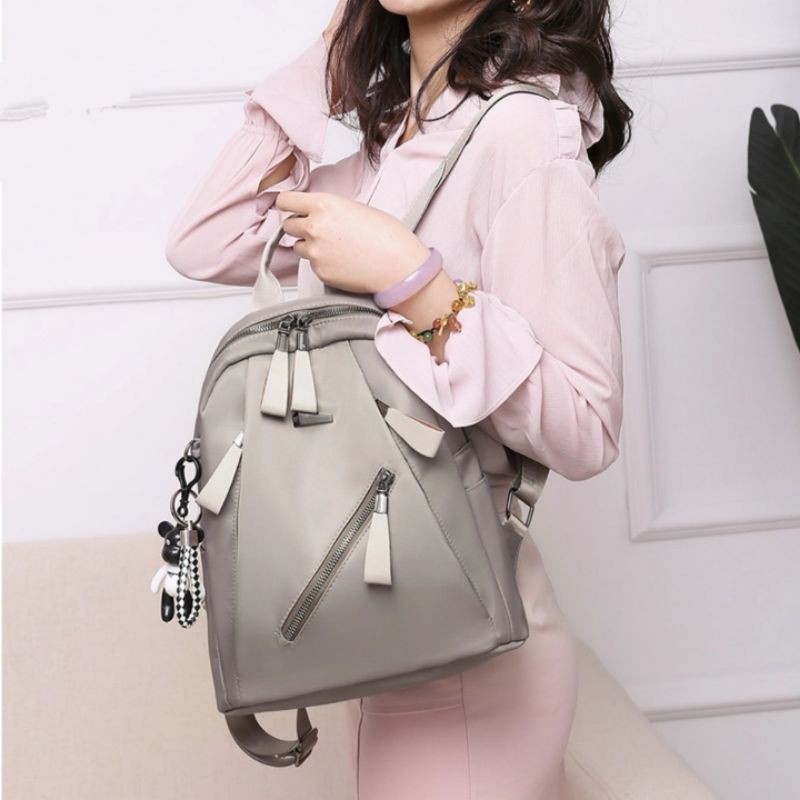 SKY - New Arrival Tas Wanita Ransel Zipper Tas Sekolah untuk Remaja Gadis Kecil Tas Ransel Wanita Tas B byMec33