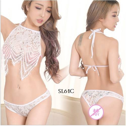 [READY STOCK] LINGERIE SEXY BAJU TIDUR TRANSPARAN SLEEPWEAR SEKSI LACE PUTIH SL61C