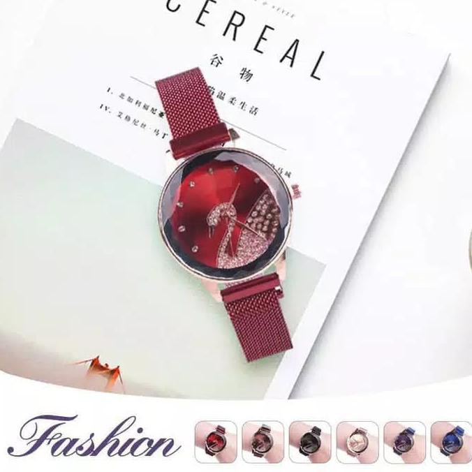 Jam tangan wanita magnet angsa satu polos