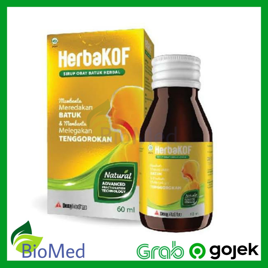 HERBAKOF SIRUP 60 ml - Obat Batuk Pilek Flu Bersin Herbal