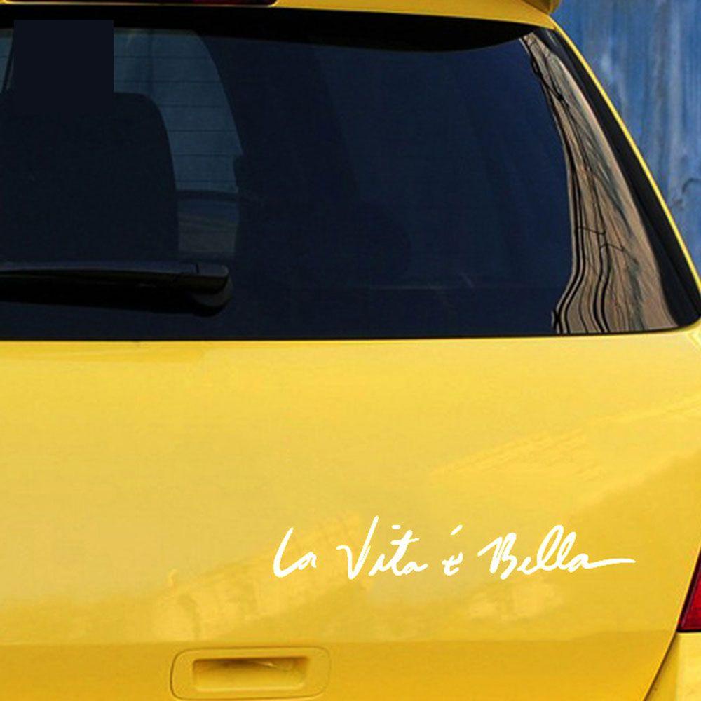 TOP Stiker Mobil Bumper Decal Reflektif Dekorasi Lucu La Vita E Bella