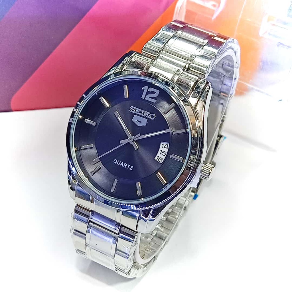 jam tangan fashion pria wateresis tahan air Seiko5 Tanggal On .. diameter ±40mm