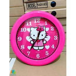 GRATIS BUBBLE WRAP + DUS - Jam Dinding Hello Kitty Pink HK 103 Diameter 30 cm Wall Clock [750 GRAM]