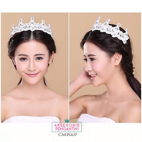 [BISA COD] HIASAN RAMBUT MAHKOTA MUTIARA AKSESORIS PENGANTIN WEDDING CMP007