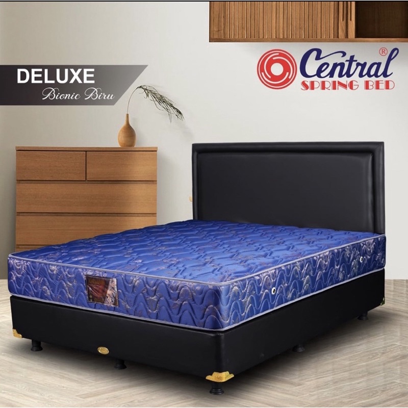 Kasur | Spring Bed Central Deluxe Uk 160x200 | Promo Full Set Free Bantal &amp; Guling | Matras Central