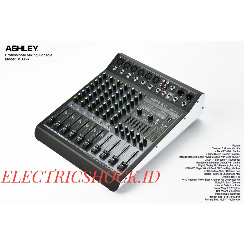 MIXER AUDIO ASHLEY MDX 6 / ASHLEY MDX6 ORIGINAL MODEL TERBARU