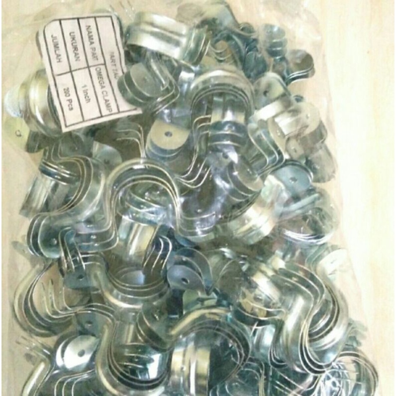Klem pipa besi 1"in/Kelem besi 1 inch/Klem Omega Galvanis 1" inch