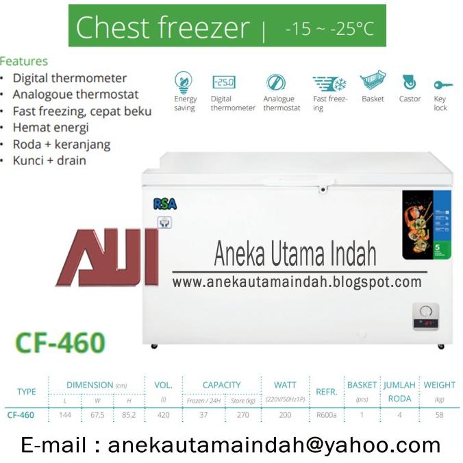Cf-450 Chest Freezer - Freezer Box - Box Pembeku Harga Murah