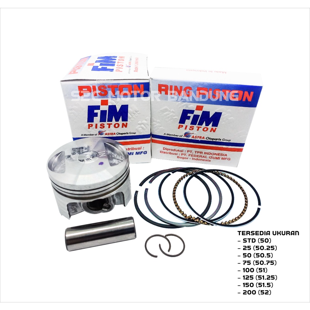 PISTON KIT BEAT VARIO BLADE SCOOPY SPACY FIM42 PIN 13 FIM 42-2