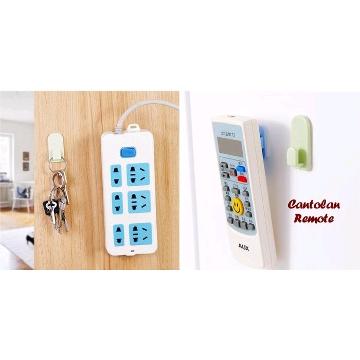 Cantolan Gantungan Pegangan Remote AC TV Wall Suction / Kait Remote Dinding / Remote Control Hanger