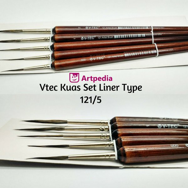 

Termurah V-tec Fat Liner Brush Set 5 VT-121 - Kuas Lukis Vtec - Kuas Set Murah