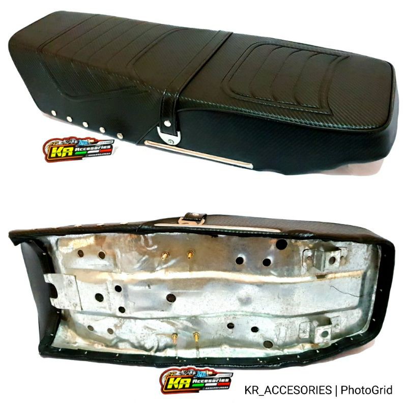 Jok GL MAX/PRO Ndeleser Karbon Hitam Alas Plat Galvanis