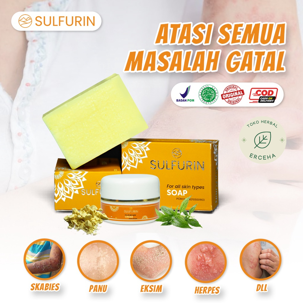 Solusi GATAL Eksim Alergi Biduran Herbal Sulfur Belerang SULFURIN