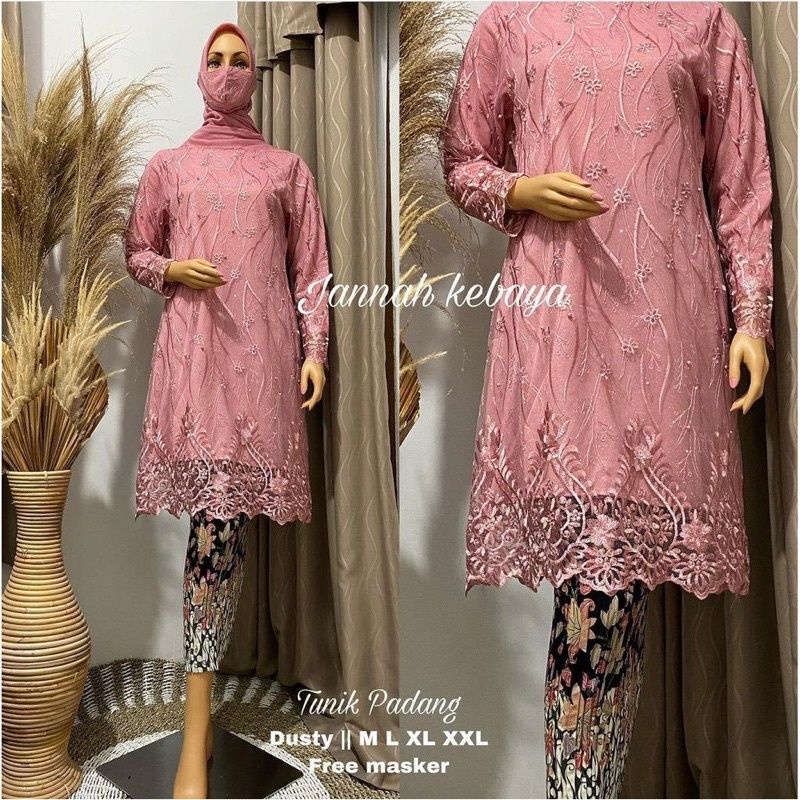 BA KEBAYA TUNIK TILLE BORDIR /KEBAYA MODERN/SETELAN KEBAYA PESTA/KEBAYA WISUDA