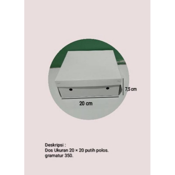 

Dos nasi Putih Polos ukuran 20 x 20