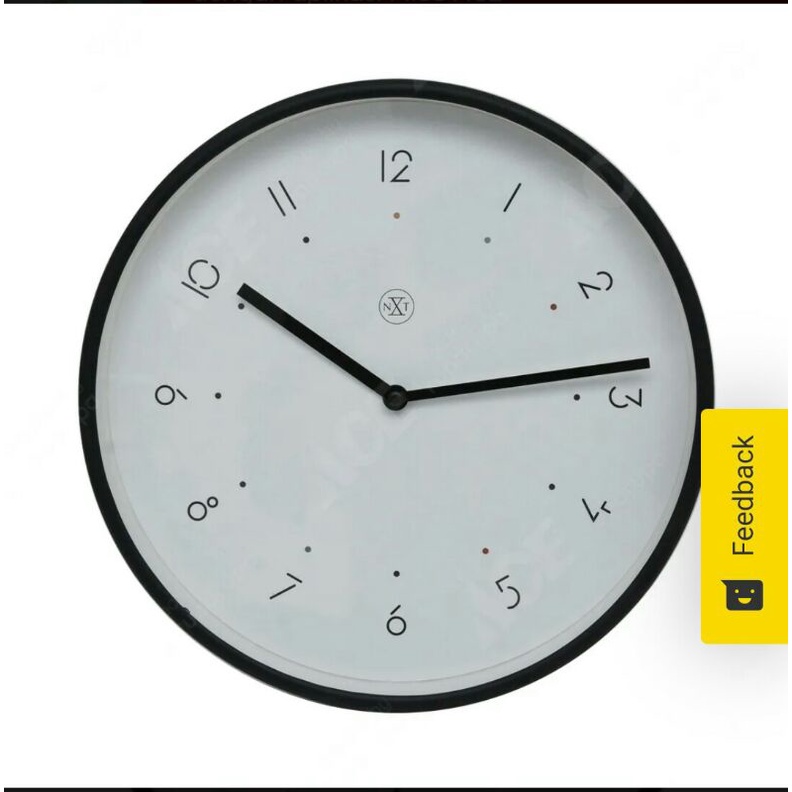 jam dinding 30 cm monokrom