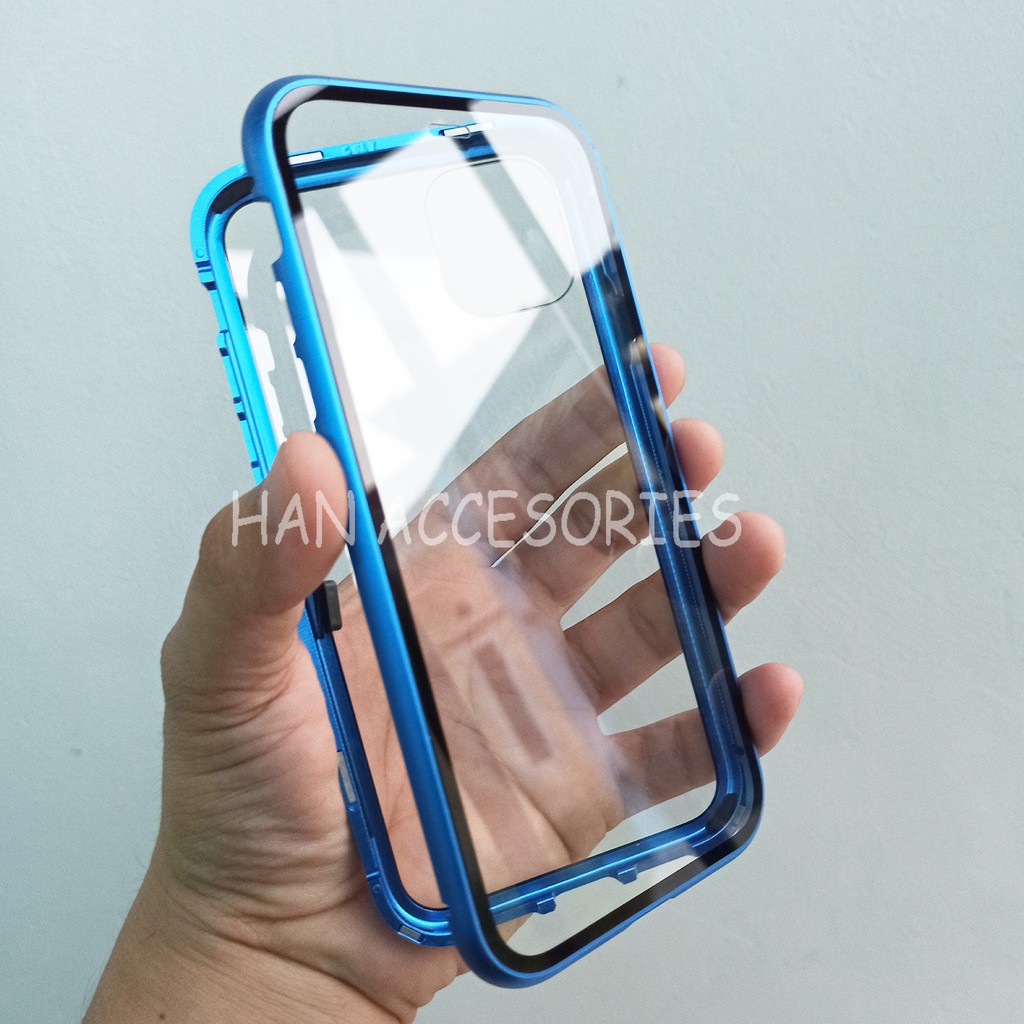 CASE IPHONE 11 6.1/11 PRO 5.8/11 PRO MAX 6.5 Case Magnetic 360 FULL GLASS Depan dan Belakang Full Protect