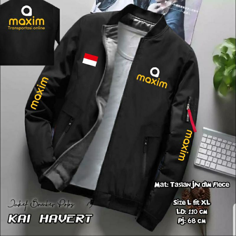 JAKET DRIVER OJOL MAXIM / JAKET DRIVER GOJEK / JAKET BOLAK BALIK DRIVER OJOL SHOPI