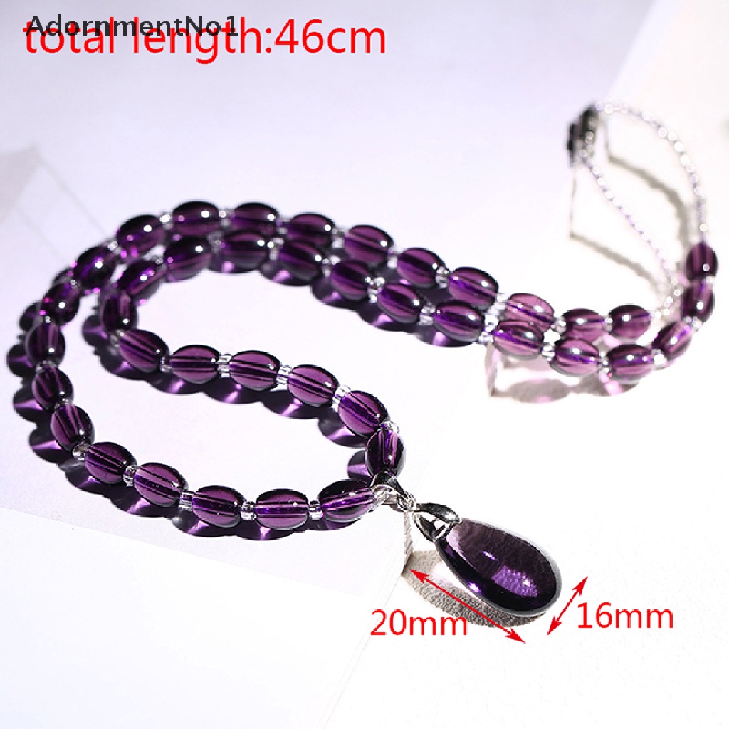 (AdornmentNo1) Kalung / Gelang Kristal Amethyst Untuk Wanita