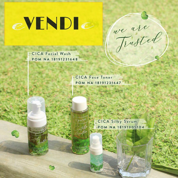 PAKET FACE SERUM + TONER + WASH CICA SERIES NPURE ORIGINAL