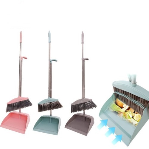 (CLASHOP)Broom Set Dustpan Kombinasi Sapu Pengki Alat Pembersih Sapu Lantai