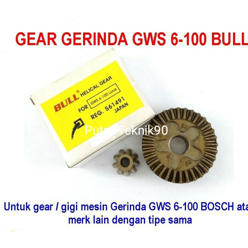 BULL Gear Gigi Gear gigi nanas MESIN GERINDA BOSCH GWS 6-100/ GWS 5-100/ GWS 060