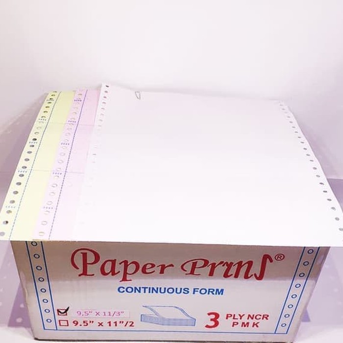 

KERTAS CONTINUOUS FORM 9,5 X 11/3 3PLY 1000 SHEET