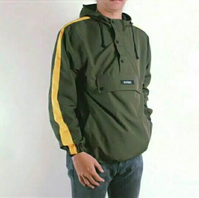 Jaket Cougle Parasut List Kuning