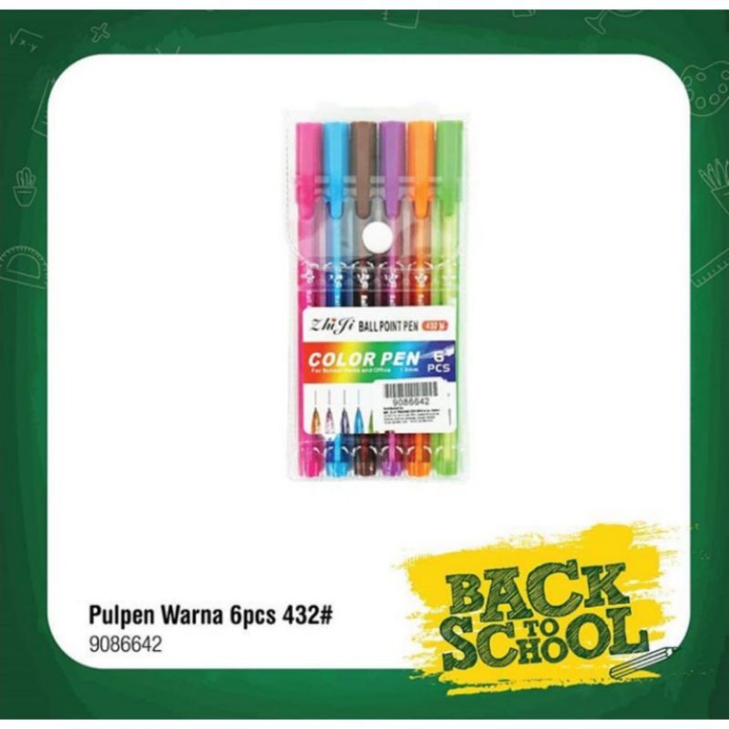 

Pulpen Warna Isi 6pcs