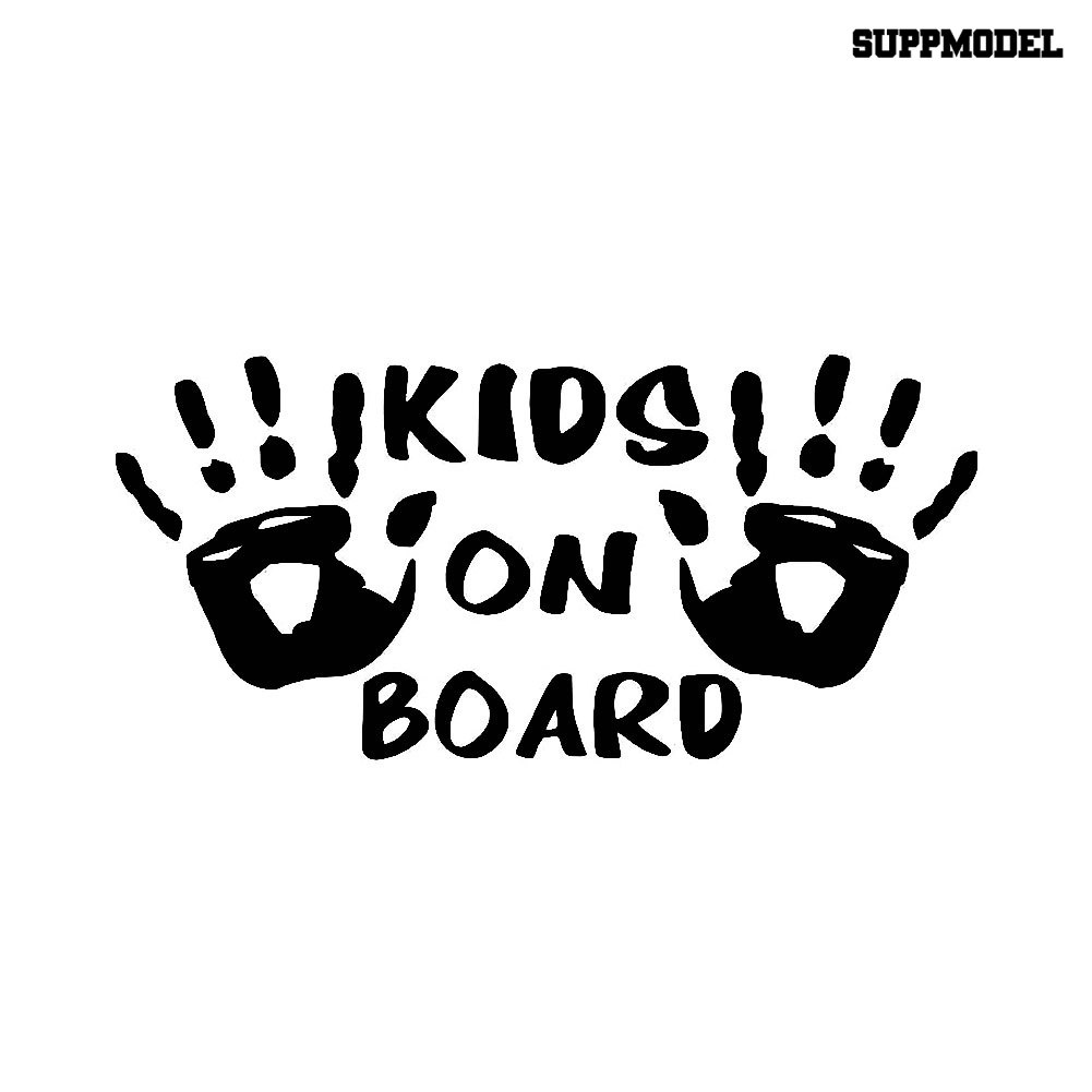 Stiker Reflektif Motif Tulisan Kids on Board Untuk Dekorasi Mobil