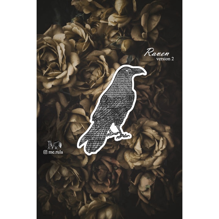 

Sticker Vintage Burung Gagak Versi 2