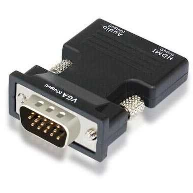 Adapter Converter HDMI Female to VGA Male 1080P Audio Port Adaptor Multifungsi Plug Audio Pengantar Suara Berkualitas