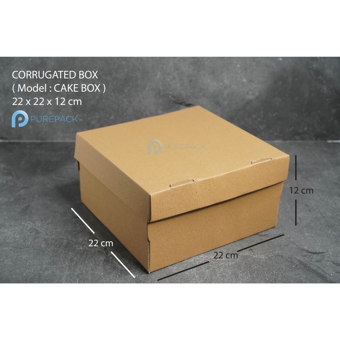 

CAKE BOX KOTAK DUS BOX KUE BOLU CAKE CORRUGATED BOX UK 22X22 CM HARGA 8 PCS/ 1 PACK