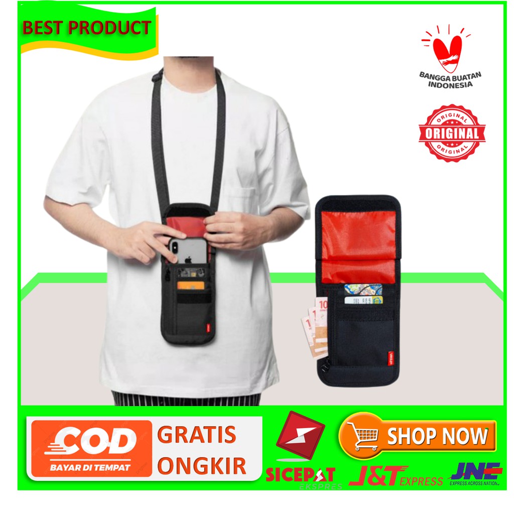 Tas Hp Mini Selempang Gantung Leher Hanging Sling Wallet Pocket Phone Pria Murah
