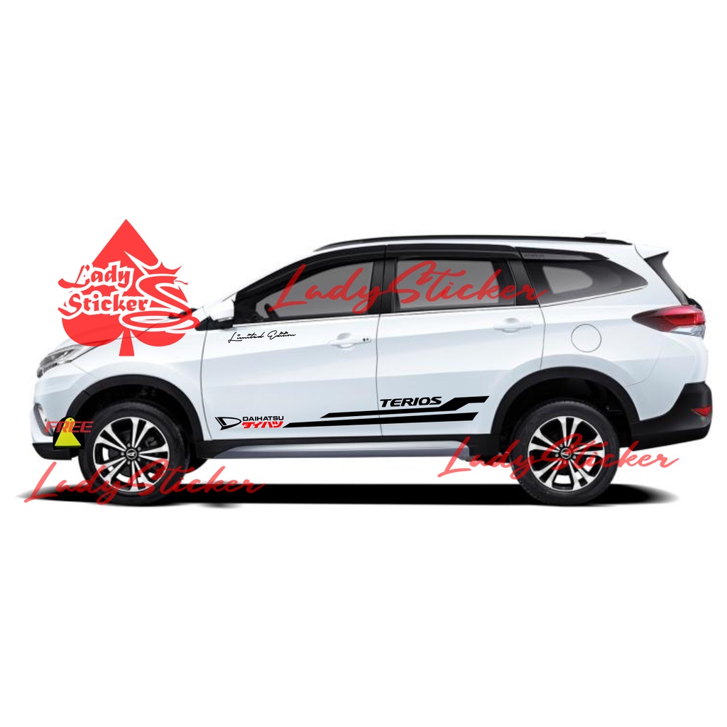 STICKER MOBIL DAIHATSU TERIOS CUTTING STICKER MOBIL TERIOS LIST TERLARSI